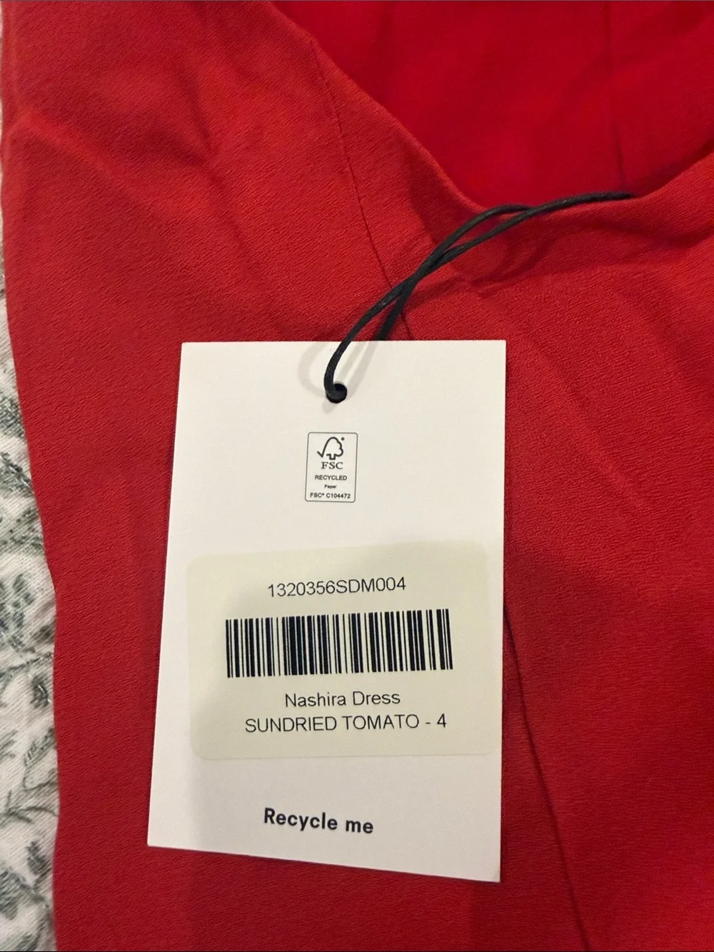Reformation Nashira Dress Red - Size 4